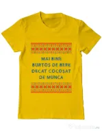 Tricou ADLER barbat Burtos de bere Galben