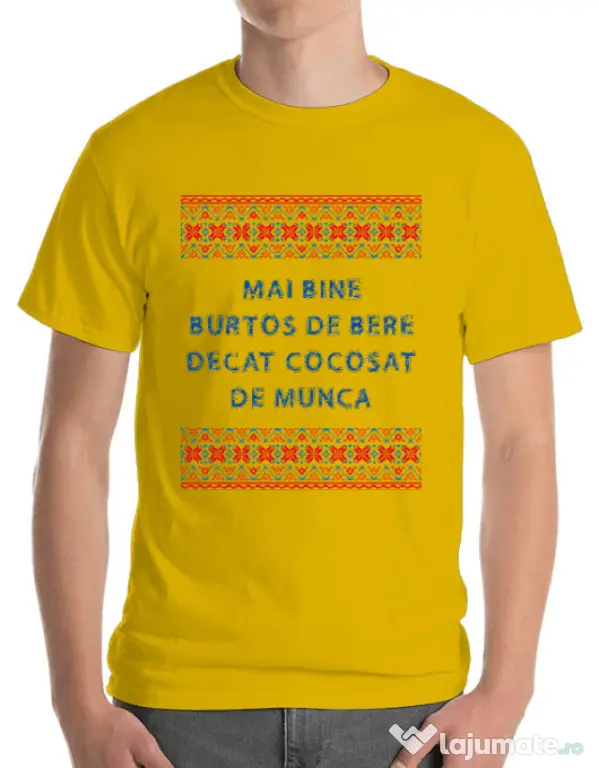 Tricou ADLER barbat Burtos de bere Galben