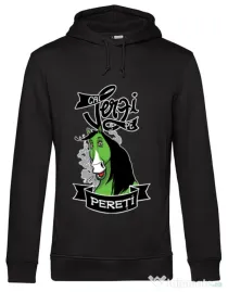 Hoodie barbat cu gluga Cai verzi Negru