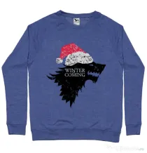 Bluza ADLER barbat Christmas is coming Albastru melanj