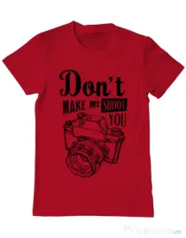 Tricou ADLER barbat Dont make me shoot you Rosu