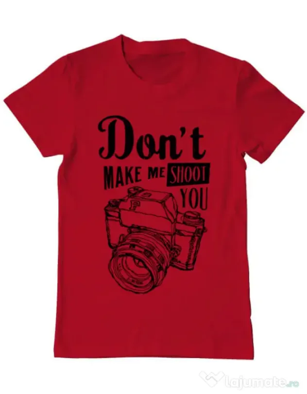 Tricou ADLER barbat Dont make me shoot you Rosu