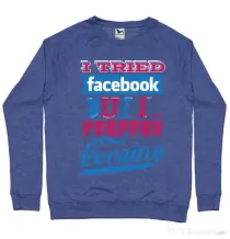 Bluza ADLER barbat I tried Bacebook Albastru melanj
