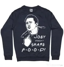Bluza ADLER barbat Joey doesnt share food Denim inchis