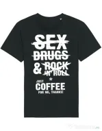 Tricou STANLEY STELLA barbat Just coffee for me Negru
