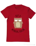 Tricou ADLER barbat Morning owl Rosu