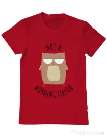 Tricou ADLER barbat Morning owl Rosu