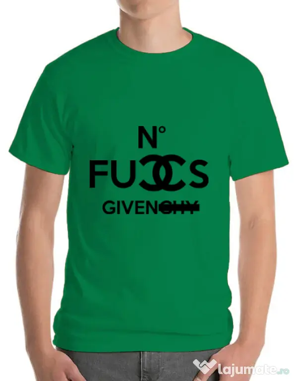 Tricou ADLER barbat No fucks given Verde mediu