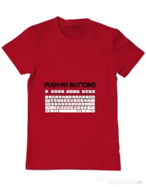 Tricou ADLER barbat Push my buttons Rosu