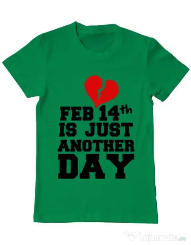 Tricou ADLER barbat 14 Februarie Verde mediu