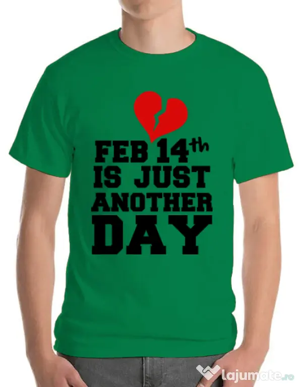 Tricou ADLER barbat 14 Februarie Verde mediu