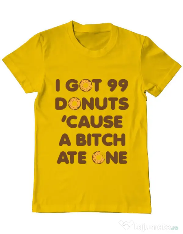 Tricou ADLER barbat 99 Donuts Galben