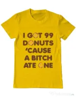 Tricou ADLER barbat 99 Donuts Galben