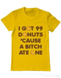 Tricou ADLER barbat 99 Donuts Galben