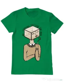 Tricou ADLER barbat Am I thinking outside the box Verde mediu