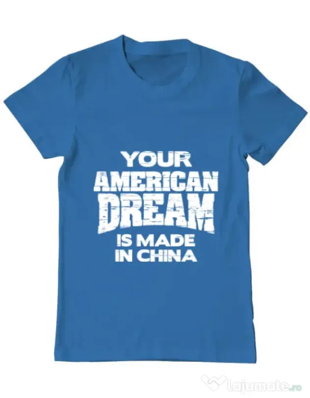 Tricou ADLER barbat American dream Albastru azuriu