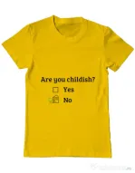 Tricou ADLER barbat Are you childish Galben