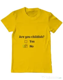 Tricou ADLER barbat Are you childish Galben
