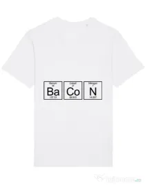 Tricou STANLEY STELLA barbat Bacon formula Alb
