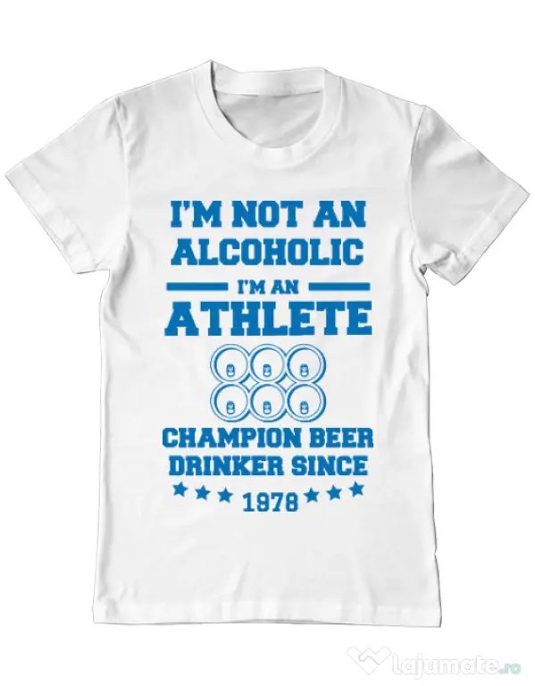 Tricou ADLER barbat Beer champion Alb