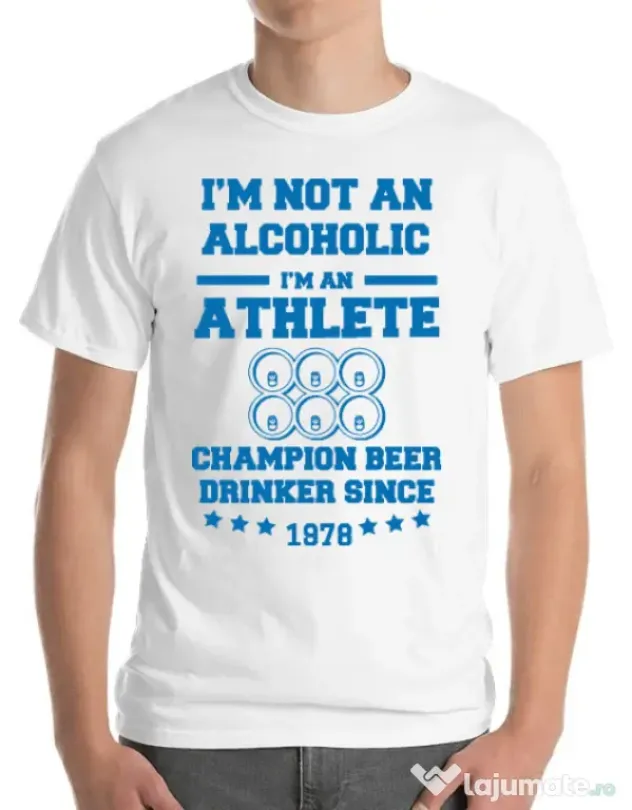 Tricou ADLER barbat Beer champion Alb