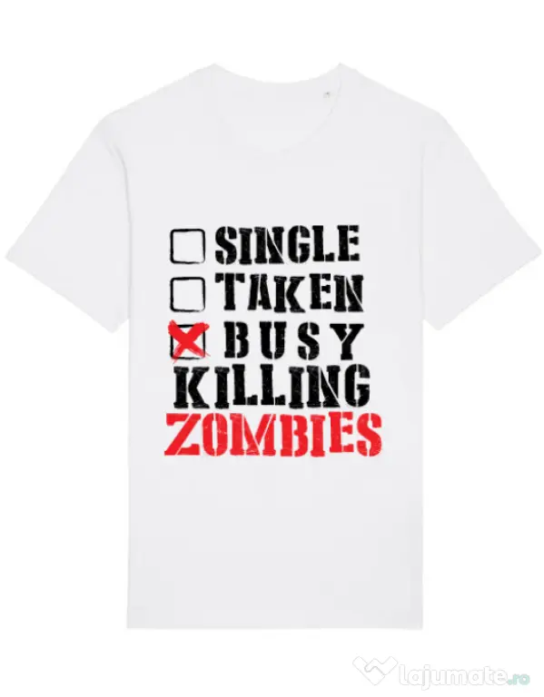 Tricou STANLEY STELLA barbat Busy killing zombies Alb