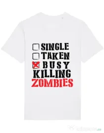 Tricou STANLEY STELLA barbat Busy killing zombies Alb