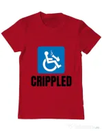 Tricou ADLER barbat Crippled Rosu