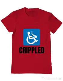 Tricou ADLER barbat Crippled Rosu