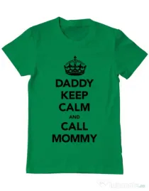 Tricou ADLER barbat Daddy keep calm Verde mediu