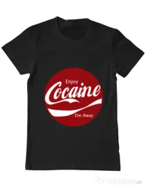 Tricou ADLER barbat Enjoy cocaine Negru