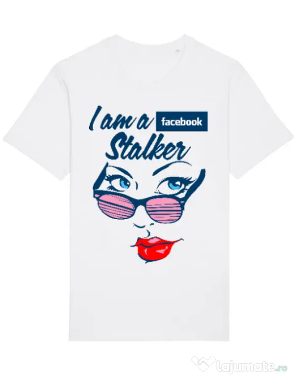 Tricou STANLEY STELLA barbat Facebook stalker Alb