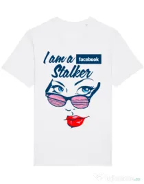 Tricou STANLEY STELLA barbat Facebook stalker Alb