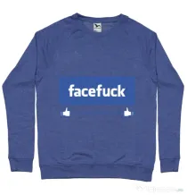 Bluza ADLER barbat Facefuck Albastru melanj