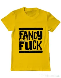 Tricou ADLER barbat Fancy as fuck Galben