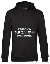 Hoodie barbat cu gluga Friends not food Negru