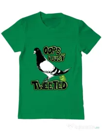 Tricou ADLER barbat I just tweeted Verde mediu
