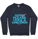 Bluza ADLER barbat I ride a unicorn Denim inchis