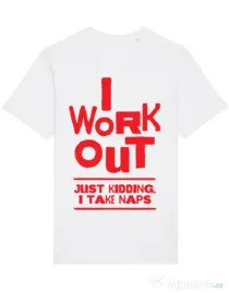 Tricou STANLEY STELLA barbat I work out Alb