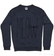 Bluza ADLER barbat I am a cat Denim inchis 