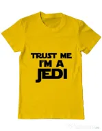 Tricou ADLER barbat I am a jedi Galben