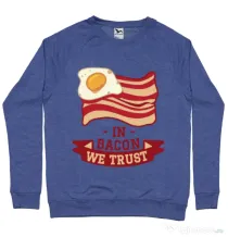 Bluza ADLER barbat In bacon we trust Albastru melanj