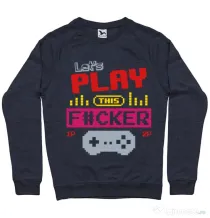 Bluza ADLER barbat Lets play this Denim inchis