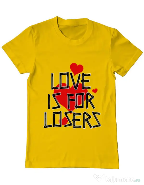 Tricou ADLER barbat Love is for losers Galben