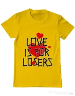 Tricou ADLER barbat Love is for losers Galben