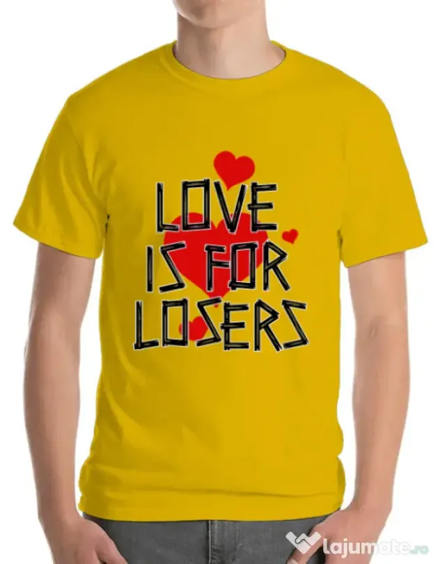 Tricou ADLER barbat Love is for losers Galben