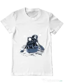 Tricou ADLER barbat Across the galaxy Alb