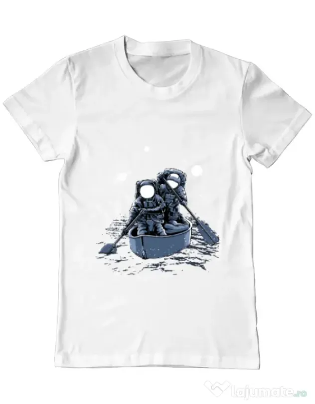 Tricou ADLER barbat Across the galaxy Alb