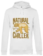 Hoodie barbat cu gluga Natural born chiller Alb
