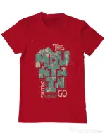 Tricou ADLER barbat The mountain is calling, I must go! Rosu